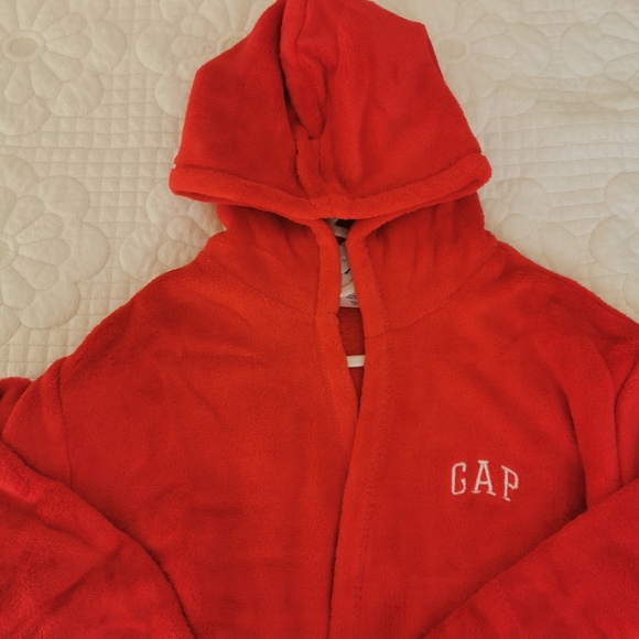 New Gap Kids Fleece Hooded Bathrobe Size 8t - Picture 4 of 6